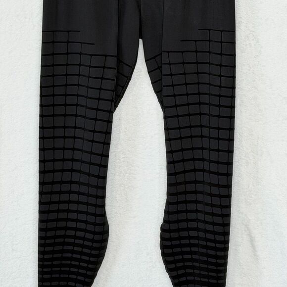 Nike Dri-Fit Pro Recovery Hypertight Running Tights in Black Neon Green Size L - Picture 6 of 16